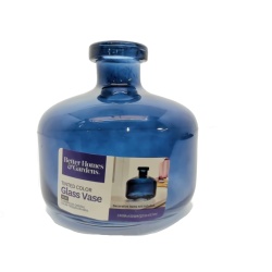 Glass Vase 4.92x5" Blue Better Homes & Gardens"