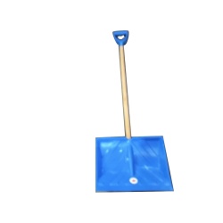 Snow Shovel 18 Blue Plastic w/Wooden Handle"
