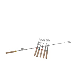 Telescopic Fork 32 Stainless Steel w/Wood Handle (PROMO/ENDCAP)"