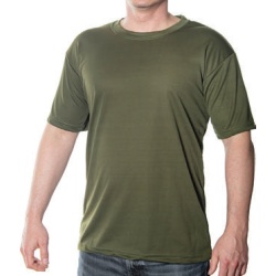 Military T-shirts Large Olive Kwik Dry Short Sleeve