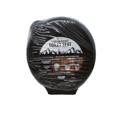 5 Gallon Bucket Toilet Seat Black Plastic