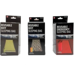 Reusable Bivy Sleeping Bag w/Drawstring Pouch Assorted - each sold individually