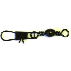 Eagle Claw 01032-014 Barrel Swivel Sz14 w/Interlock Snap Black 7Pk