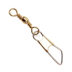 Eagle Claw 01041-007 Barrel Swivel Sz7 w/Safety Snap Brass 6Pk
