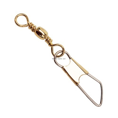 Eagle Claw 01041-007 Barrel Swivel Sz7 w/Safety Snap Brass 6Pk