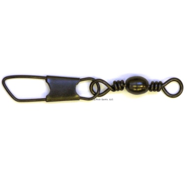 Eagle Claw 01042-003 Barrel Swivel Sz3 w/Safety Snap Black 4Pk