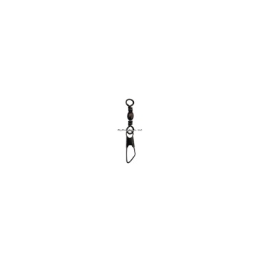 Eagle Claw Q01042-010 Barrel Swivel w/ Safety Snap, Black, Size 10, 16