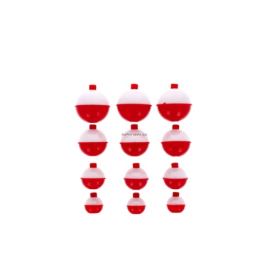 Eagle Claw Q07030-001 Round Snap-On Plastic Floats, Red/ White