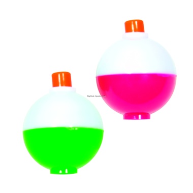 Eagle Claw QFSASSTPKGR Round Snap-On Plastic Floats, Pink/ White