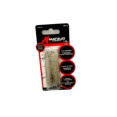 Ned Style Rig 1/16oz. Smoke Matzuo 5pk.