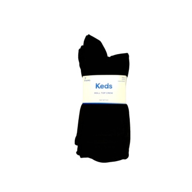 Socks Women's Keds 7pk. Black Roll Top Crew