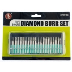 Diamond Burr Set 30pc. 80 Grit