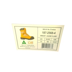 Men's Safety Boot Leather Wheat Colour Size 13 Altra Industrial
