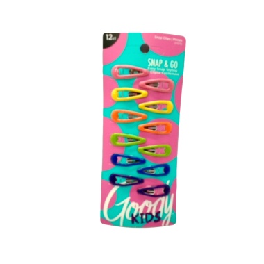 Snap Clips 12pk. Girls Goody Kids Multi Colour