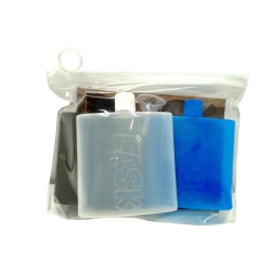 Plask 3pk. Travel & Festival Recyclable Flask w/Funnel