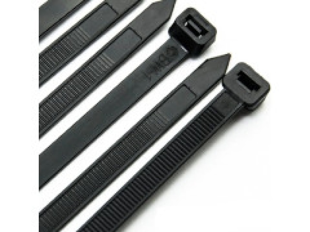 Nylon cable tie 6 inch 40 lb black 100 pack