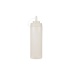 WIDE MOUTH SQUEEZE BOTTLES WITH LID 24OZ CLEAR 1/PK x 24/CS
