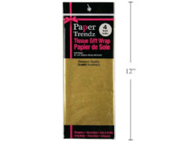 Tissue paper gold 10 sheets 20x26 50.8x66cm