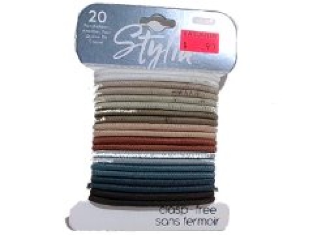 Stylin 20-pc. Twisted Ponyhold Neutrals  Clasp free