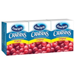 Ocean Spray Craisins Dried Cranberries 6 Boxes x 28.3g.