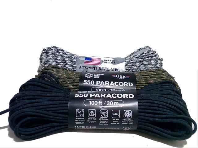 Rope Camo & Black 100\' X 550 Paracord