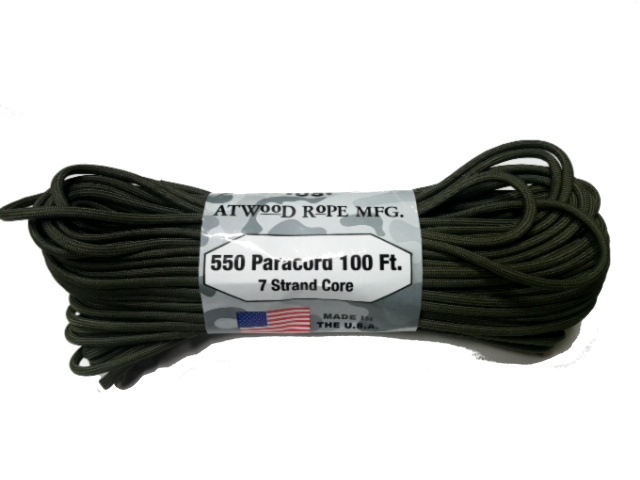 Rope Green Camo 100\' 550 Paracord