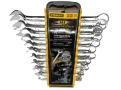 22 Piece Combination Wrench Set Sae & Mm Stanley