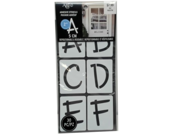 Adhesive Stencils 2 Fun Font 30pcs.\