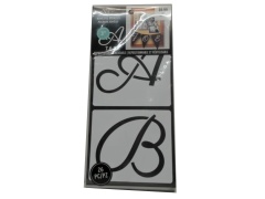 Adhesive Stencils 3  Cursive 26pcs.