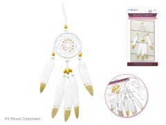 Craft Medley Kit: DIY Dream Catcher w/Beads B) White