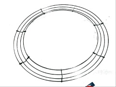 Wire Wreath Form 14 Green 4-Ring