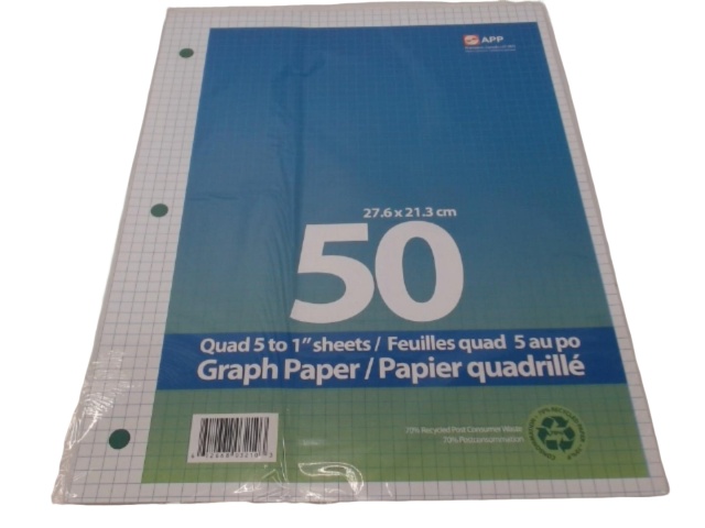 Graph Paper 27.6cm x 21.3cm 50pk.