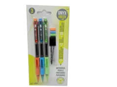 Mechanical Pencils 3pk. + Refills Onyx Green