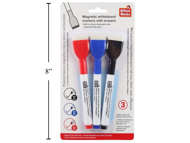 O.WKs. 3-Pc Dry Erase Markers