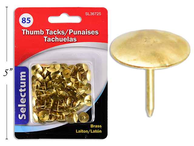 Thumbtack 85 PCS X 3/8 inch brass