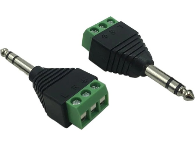 1/4 Stereo Male Screw Terminal Connector (1pc/bag)\