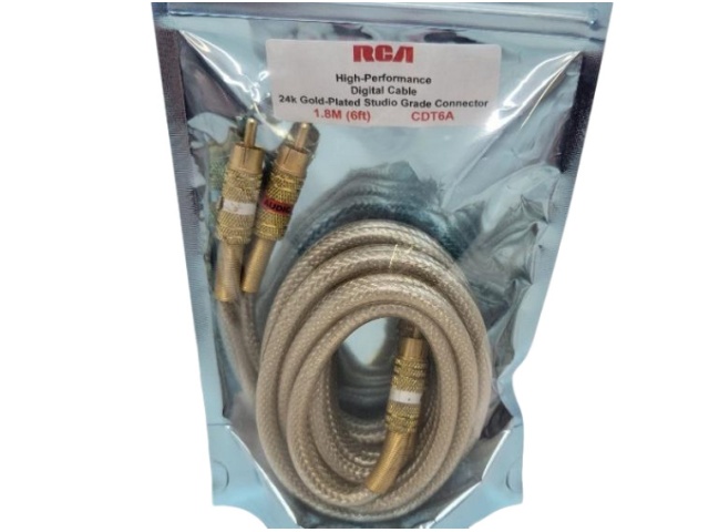 RCA Cable 6ft Stereo Digital Audio