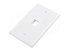 Wallplate with 1 keystone - white