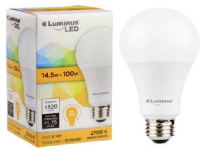 LUMINUS LED 14.5W A19 2700K