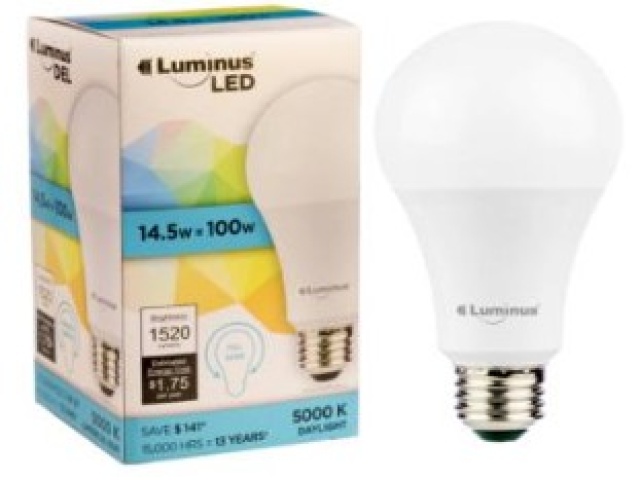 LUMINUS LED 14.5W A19 5000K