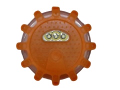 Emergency LED Flare Orange Magnetic 15 LEDs 4 Round