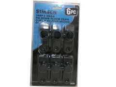 Tarp and Mesh tie down screw clips 6 pack