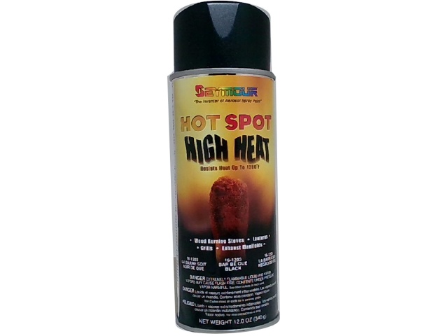 Spray Paint High Heat 1200°F  BBQ Black Seymour