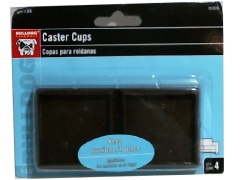 Caster Cups 1-3/4 4pk. Square Bulldog