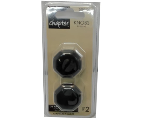 Knobs 2pk. Round Bronze Finish Chapter