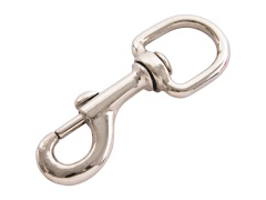 Round Swivel Bolt Snap Large Eye 1-1 / 8n Nickel