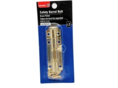 Safety Barrel Bolt 3 Brass Plated Bulldog