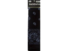 Bandana Printd BLK 21X21 inches