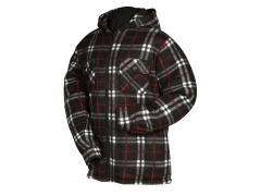 Pile Jacket - hooded - black/red - XLarge