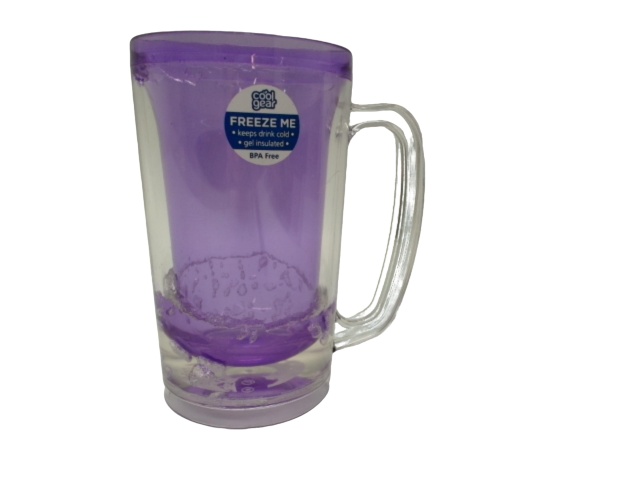 Beer Mug 17.5oz. Plastic w/Freeze Gel Cool Gear